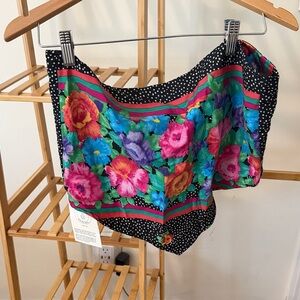 Floral and Polka Dot scarf top